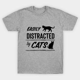 Easily distracted by cats design T-Shirt